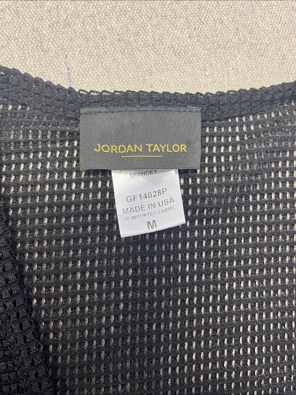 Jordan Taylor Black Mesh Swim Cover Up Tunic Top Size Medium - Picture 2 of 9